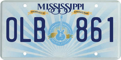 MS license plate OLB861