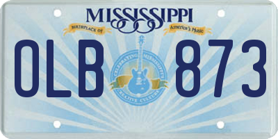 MS license plate OLB873