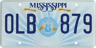 MS license plate OLB879