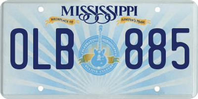 MS license plate OLB885