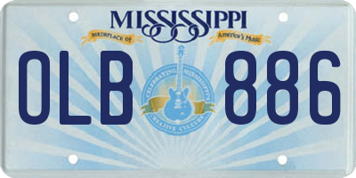 MS license plate OLB886