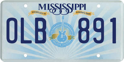 MS license plate OLB891