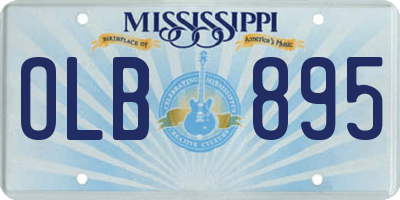 MS license plate OLB895