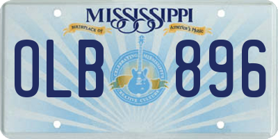 MS license plate OLB896