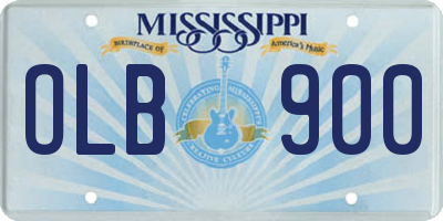 MS license plate OLB900