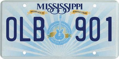 MS license plate OLB901