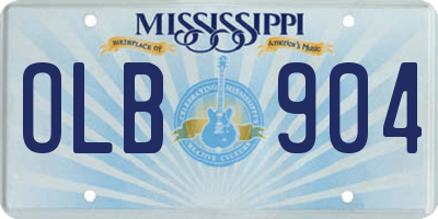 MS license plate OLB904