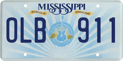 MS license plate OLB911