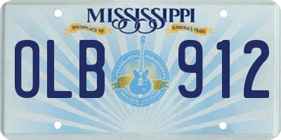 MS license plate OLB912