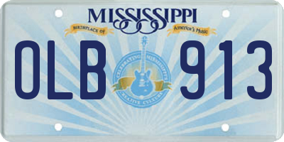 MS license plate OLB913