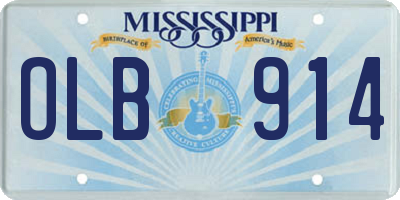 MS license plate OLB914
