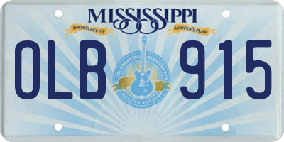 MS license plate OLB915