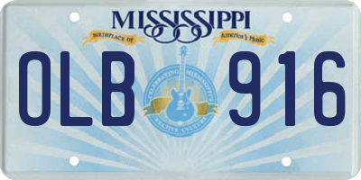 MS license plate OLB916