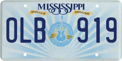 MS license plate OLB919