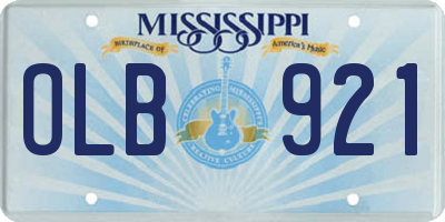 MS license plate OLB921