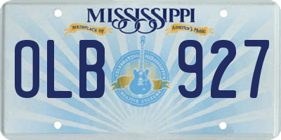 MS license plate OLB927