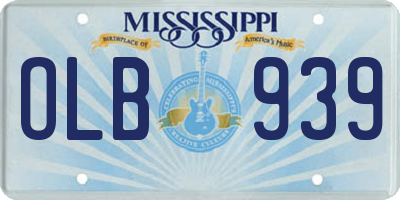 MS license plate OLB939