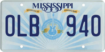 MS license plate OLB940