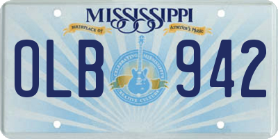 MS license plate OLB942
