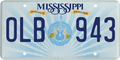 MS license plate OLB943