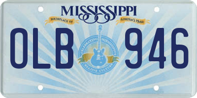 MS license plate OLB946