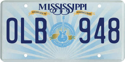 MS license plate OLB948