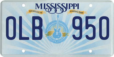 MS license plate OLB950