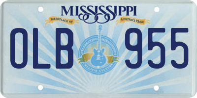 MS license plate OLB955