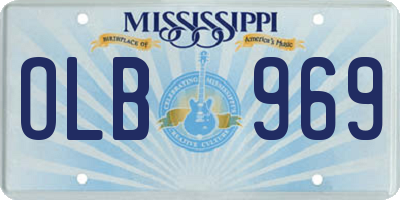 MS license plate OLB969