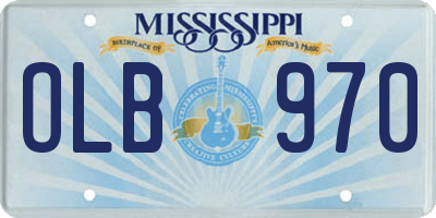 MS license plate OLB970