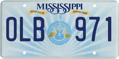 MS license plate OLB971