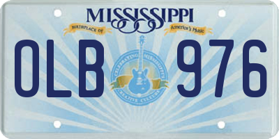 MS license plate OLB976