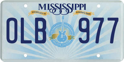 MS license plate OLB977
