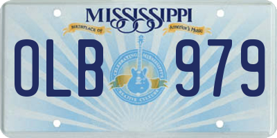 MS license plate OLB979