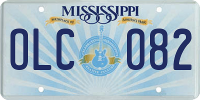 MS license plate OLC082