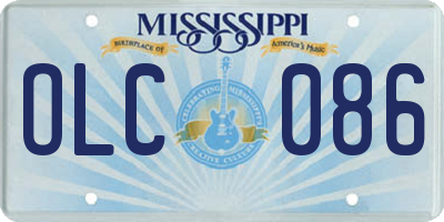 MS license plate OLC086