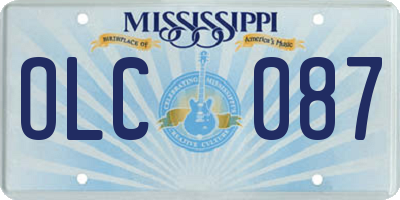 MS license plate OLC087