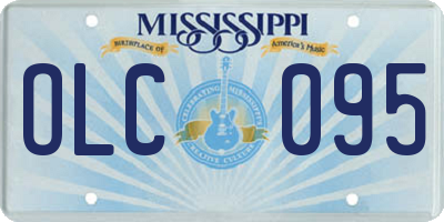 MS license plate OLC095