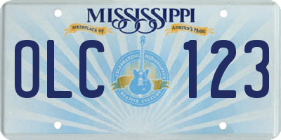 MS license plate OLC123