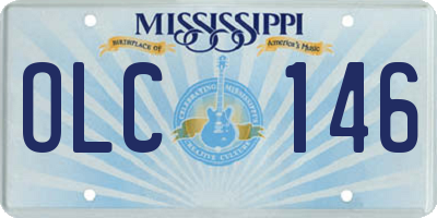 MS license plate OLC146