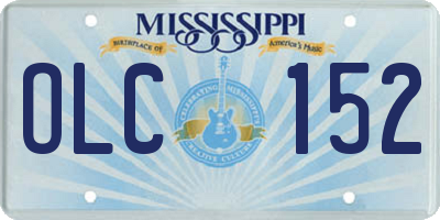 MS license plate OLC152