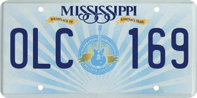 MS license plate OLC169