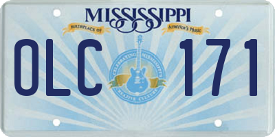 MS license plate OLC171