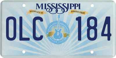 MS license plate OLC184