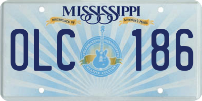 MS license plate OLC186
