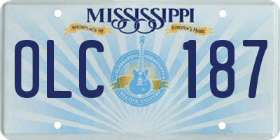 MS license plate OLC187