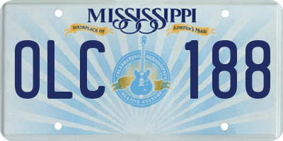 MS license plate OLC188