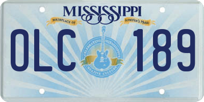 MS license plate OLC189