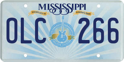 MS license plate OLC266