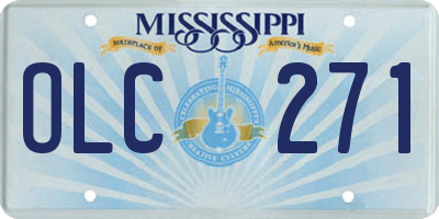 MS license plate OLC271